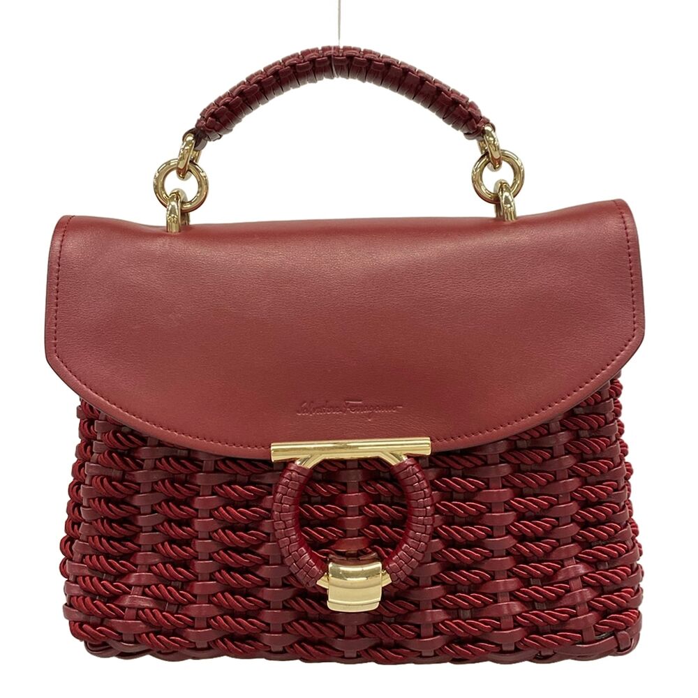 Salvatore Ferragamo Margot Handbag Leather Satin